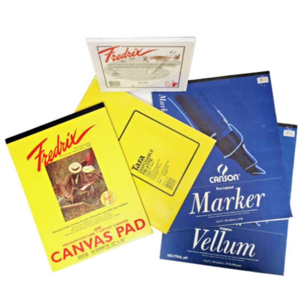 RARE Artist Pad Canvas Pad, DisposablePallette, Marker Pad, Vellum Pad &…
